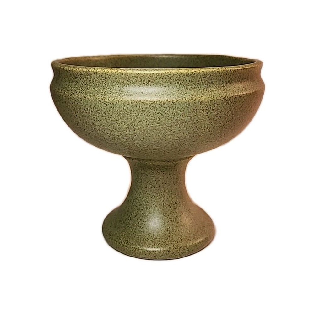 McCoy Floraline Green Pedestal Planter Vase USA Pottery 461 MCM Vintage
